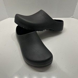 Birkenstock Profi-Birki Clogs, Black Men's 46- Size 13 US Slip On Slip Resistant